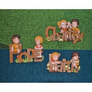 Vintage Wall Decor  Happy Kids Kitschy Retro